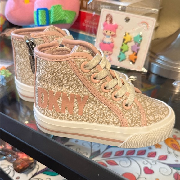 Dkny Other - DKNY Kids Sneakers - Pink and Cream